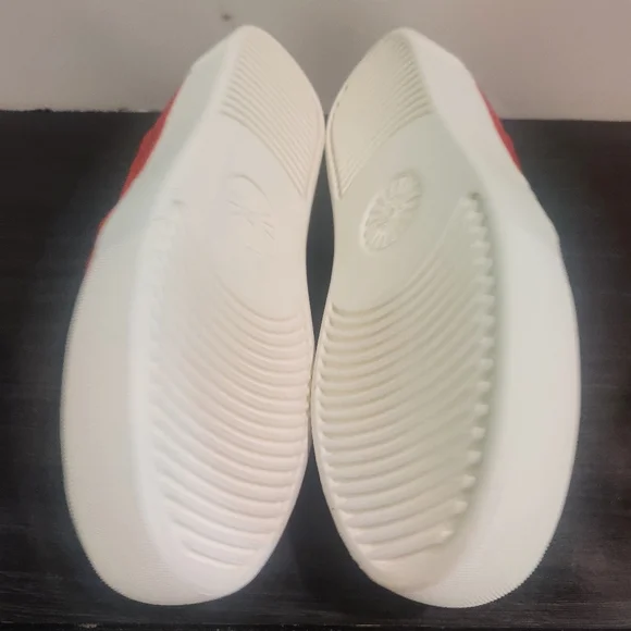 UGG Chayze Platform Sneakers Leather Slip On Round Toe Rubber Sole Red 8.5 Mint - Picture 8 of 15